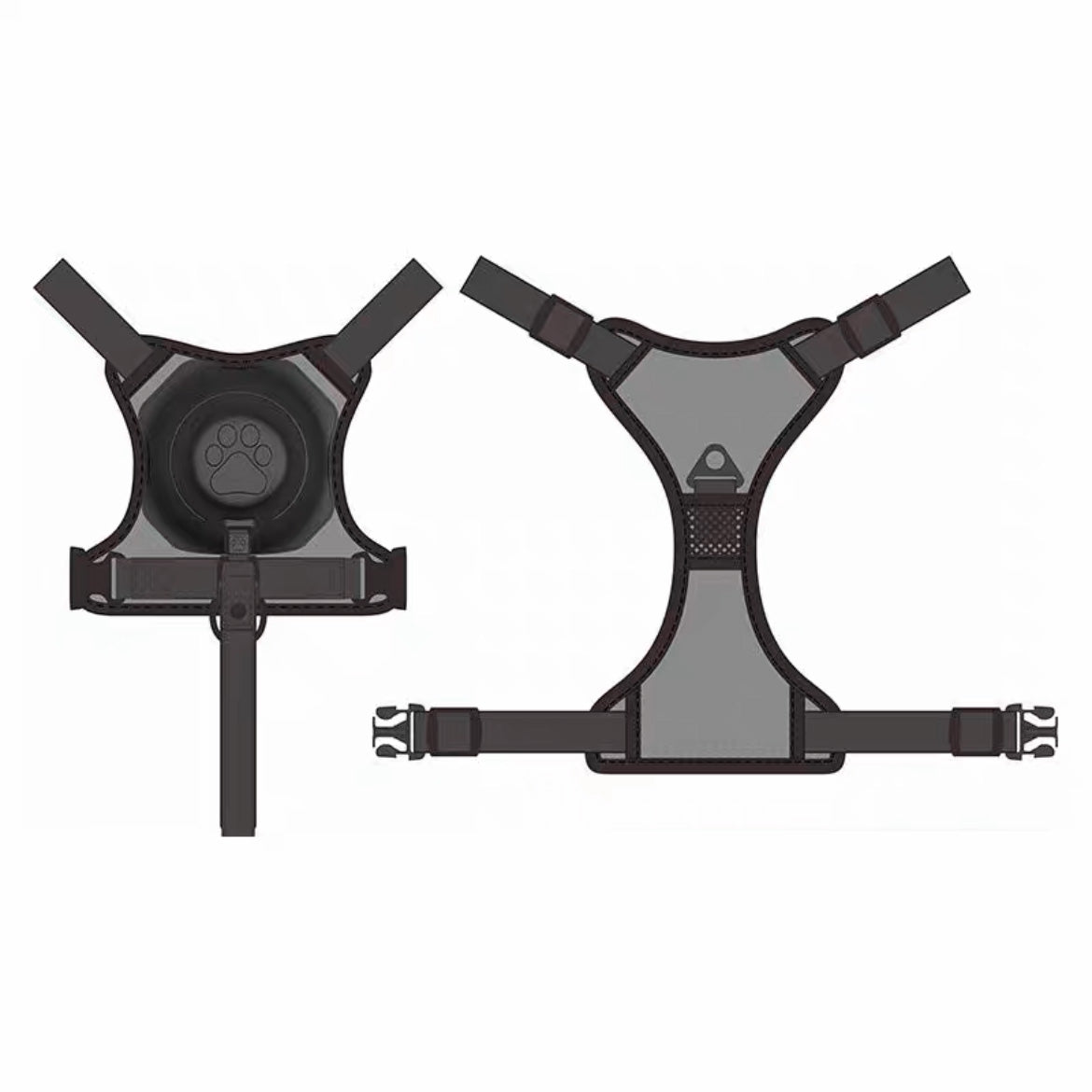 2-in-1 Dog Chest and Back Strap