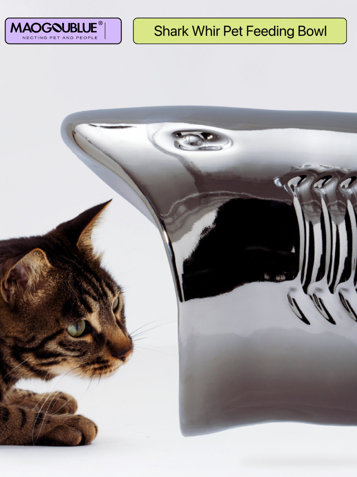 MAOGOUBLUE Shark Whir Pet Feeding Bowl