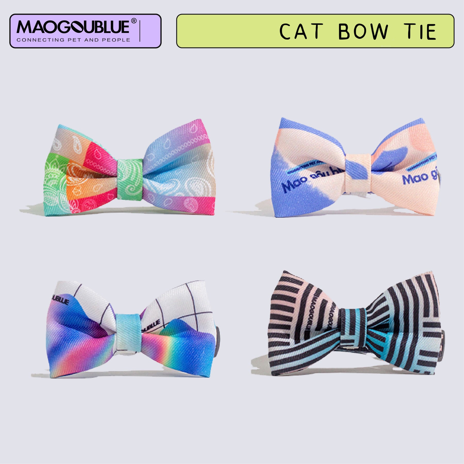 MAOGOUBLUE 猫蝶ネクタイ