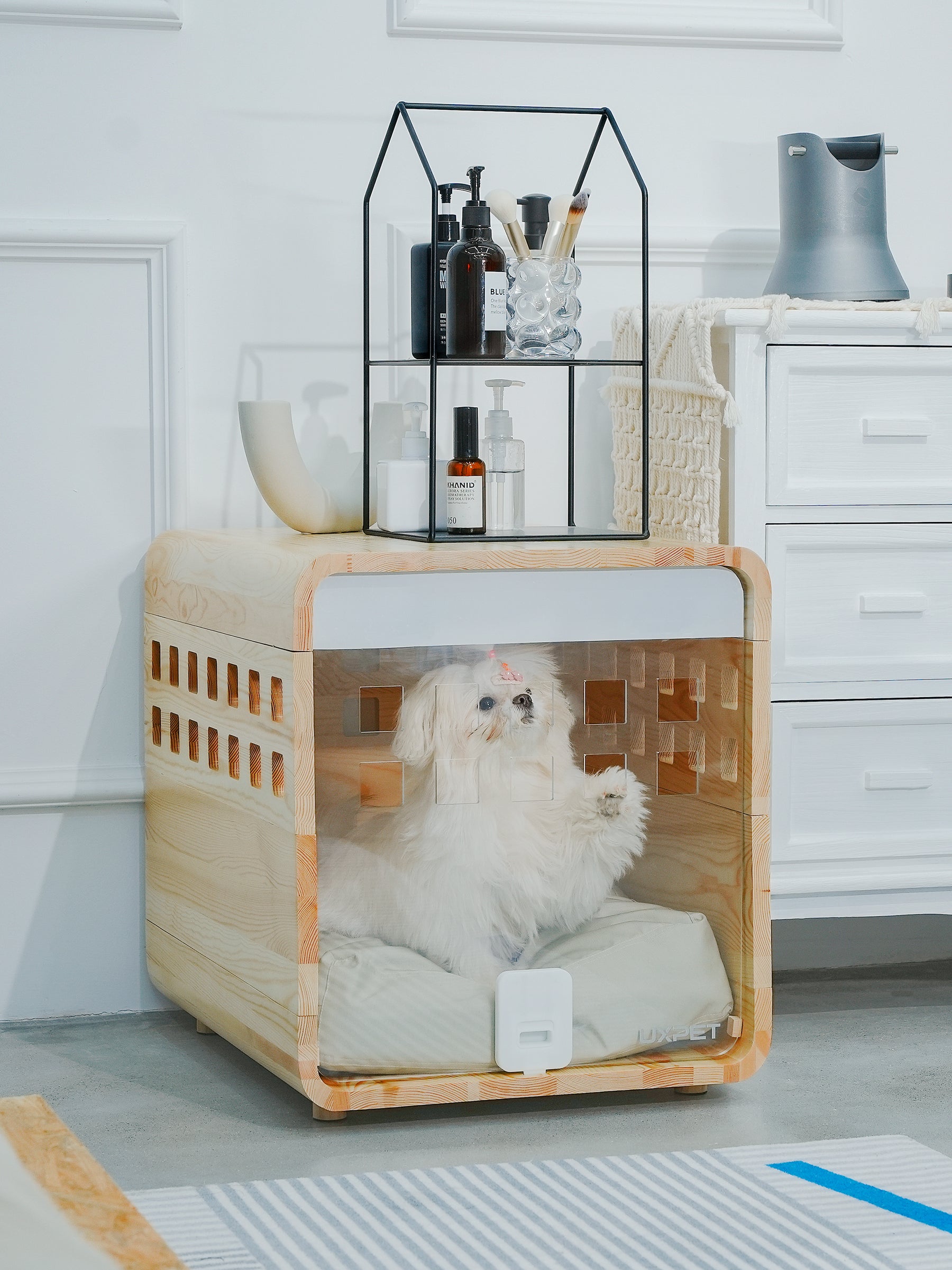 UXPET Multi-functional Wood Pet's House and Bedside Table.