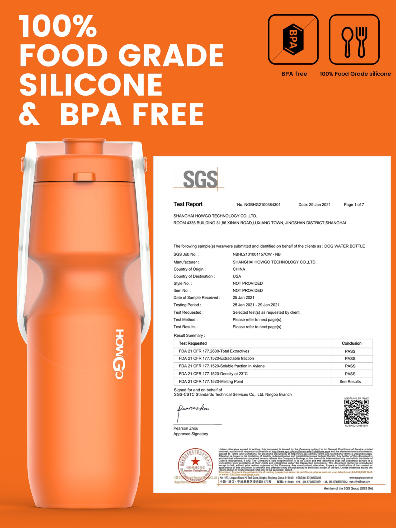 HOWGO Dog's Water Bottle
