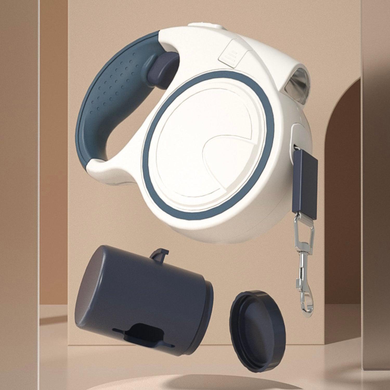ITEEKE Dog Automatic Retraceable rope with Flashlight & Removable Trash Can