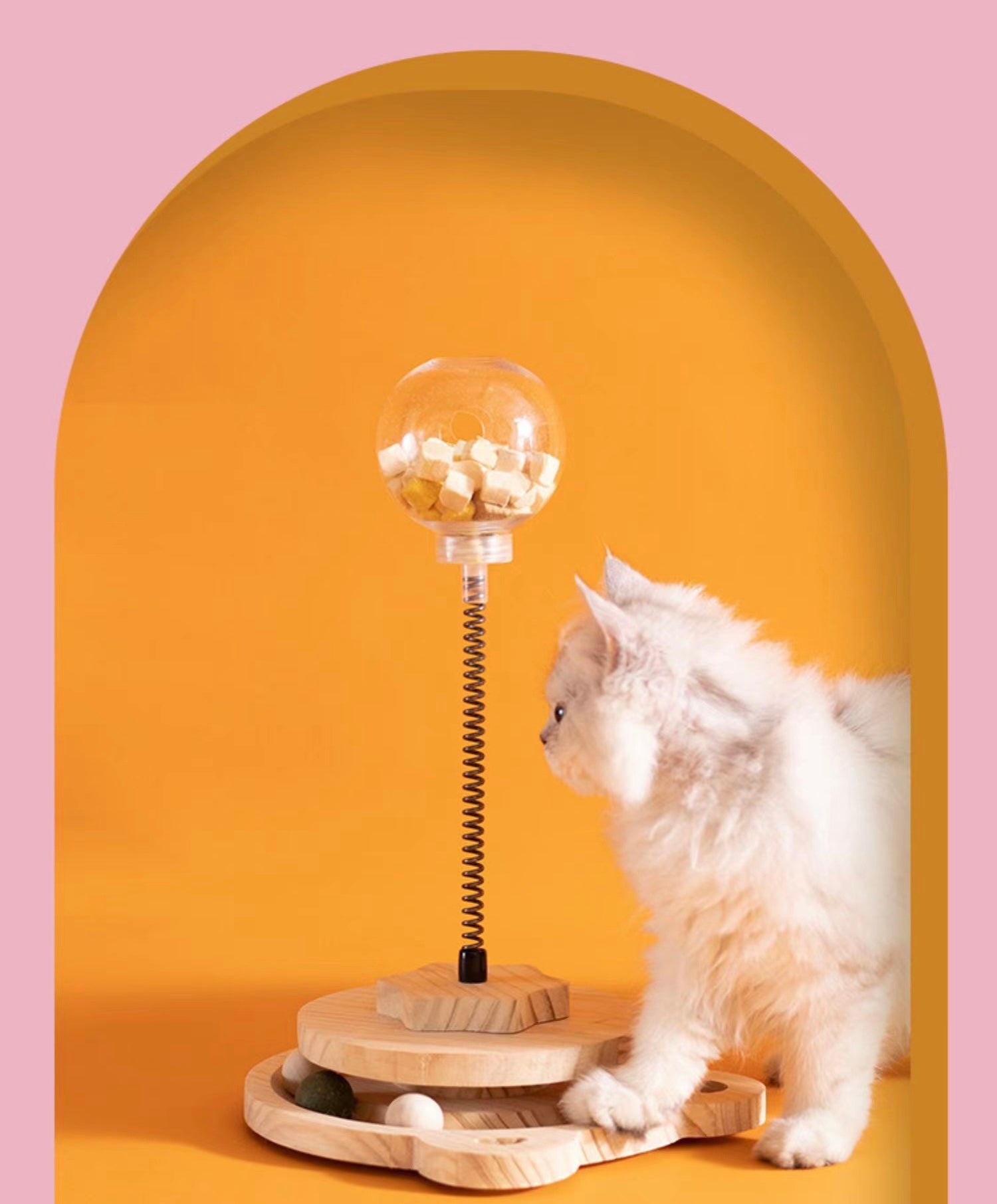 ITEEKE Cat Toys Kitten Indoor Interactive Cat Ball Teaser Toy