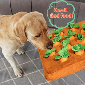 ITEEKE Dog Plush Carrot Toy Mats,Innovative Plush Vegetable Field Pull Radish Plush Carrot Dog Chew Toy